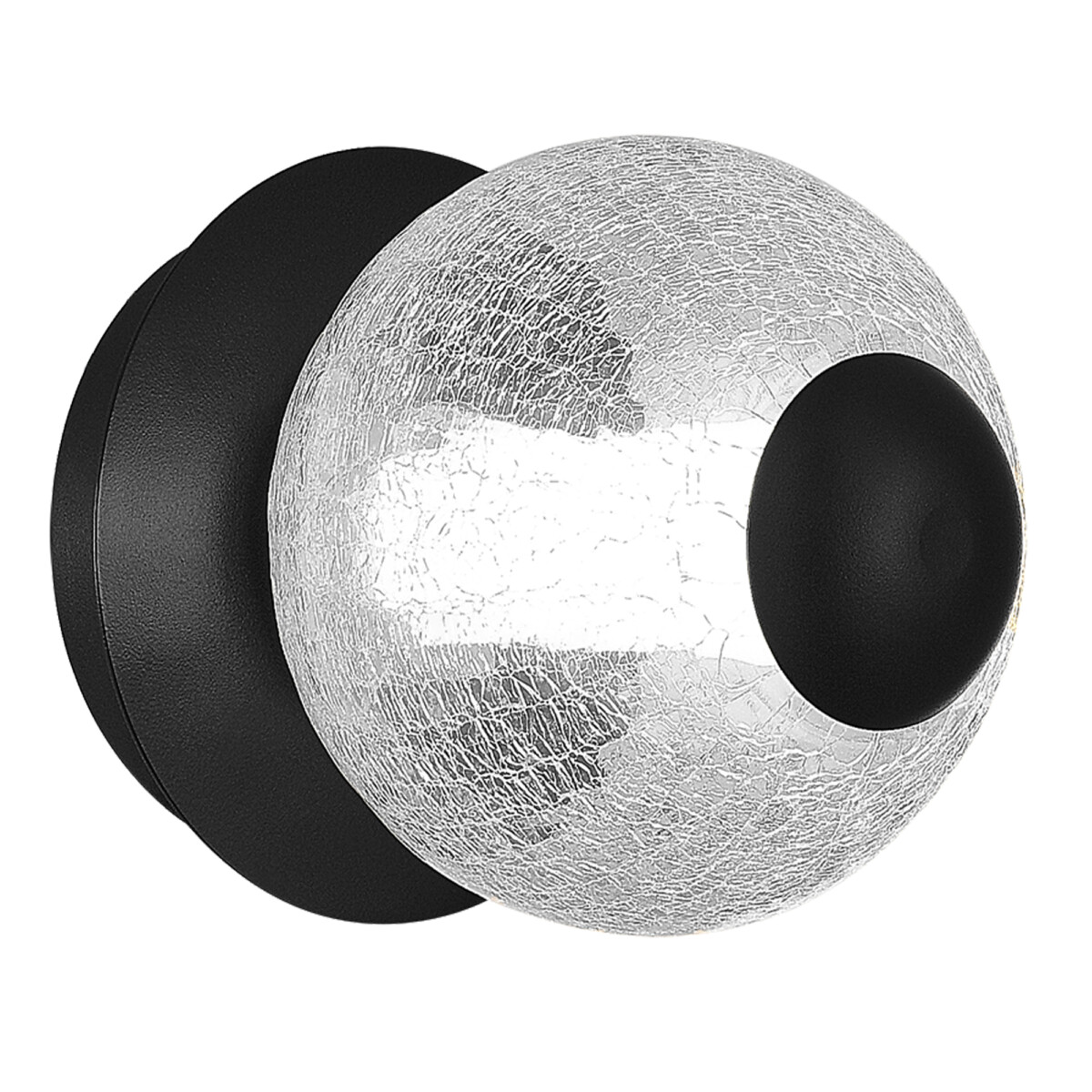 SL6120.401.01 Светильник настенный ST-Luce Черный/Прозрачное кракелированное стекло LED 1*8,5W 3000K PEEK — изображение 1