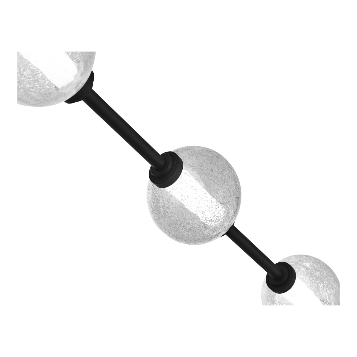 SL6120.403.03 Светильник подвесной ST-Luce Черный/Прозрачное кракелированное стекло LED 3*8,5W 3000K PEEK — изображение 4