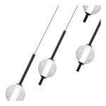 SL6120.403.04 Светильник подвесной ST-Luce Черный/Прозрачное кракелированное стекло LED 4*8,5W 3000K PEEK — изображение 3