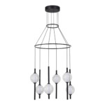 SL6120.403.06 Светильник подвесной ST-Luce Черный/Прозрачное кракелированное стекло LED 6*8,5W 3000K PEEK — изображение 2