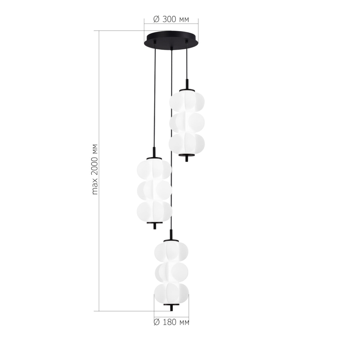 SL6121.403.03 Светильник подвесной ST-Luce Черный/Белый LED 3*7,5W 3000K TALISMAN — изображение 5