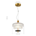 SL6122.313.01 Светильник подвесной ST-Luce Латунь/Прозрачный, Латунь LED 1*8W 3000K ORIENTAL — изображение 6