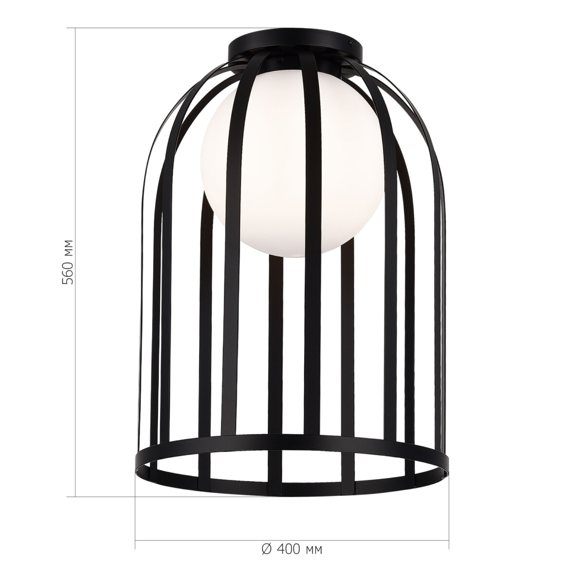 SL6129.402.01 Светильник потолочный ST-Luce Черный/Белый E27 1*60W NORDIC — изображение 5