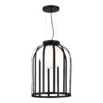 SL6129.403.01 Светильник подвесной ST-Luce Черный/Белый E27 1*60W NORDIC