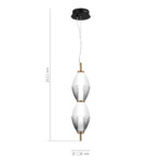 SL6130.403.15 Светильник подвесной ST-Luce Черный/Белый, Дымчатый LED 1*16W 3000K ICE — изображение 4