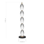 SL6130.405.27 Светильник напольный ST-Luce Черный/Белый, Дымчатый LED 1*35W 3000K ICE — изображение 3