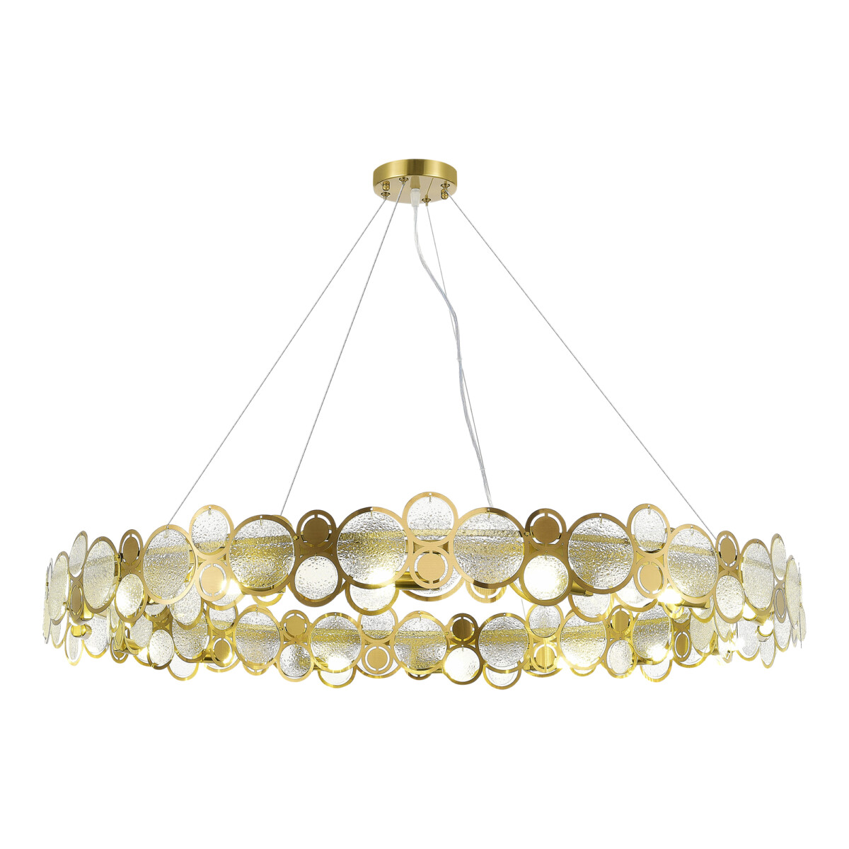 SL6133.303.16 Светильник подвесной ST-Luce Латунь/Прозрачный G9 16*5W 4000K SWATCH — изображение 1