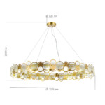 SL6133.303.16 Светильник подвесной ST-Luce Латунь/Прозрачный G9 16*5W 4000K SWATCH — изображение 4