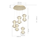 SL6136.233.01 Светильник подвесной ST-Luce золото/коньячный LED 1*28W 3000K SPINE — изображение 7