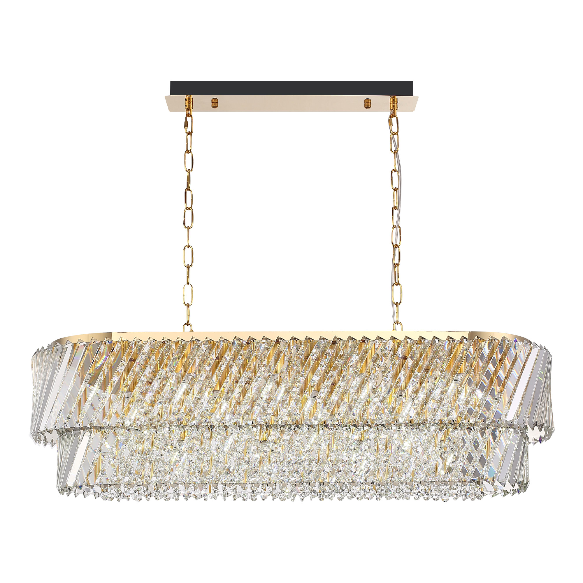 в наличии SL6138.303.14 Светильник подвесной ST-Luce латунь/прозрачный E14 14*40W RITZ - купить в интернет-магазине Светильники Торг