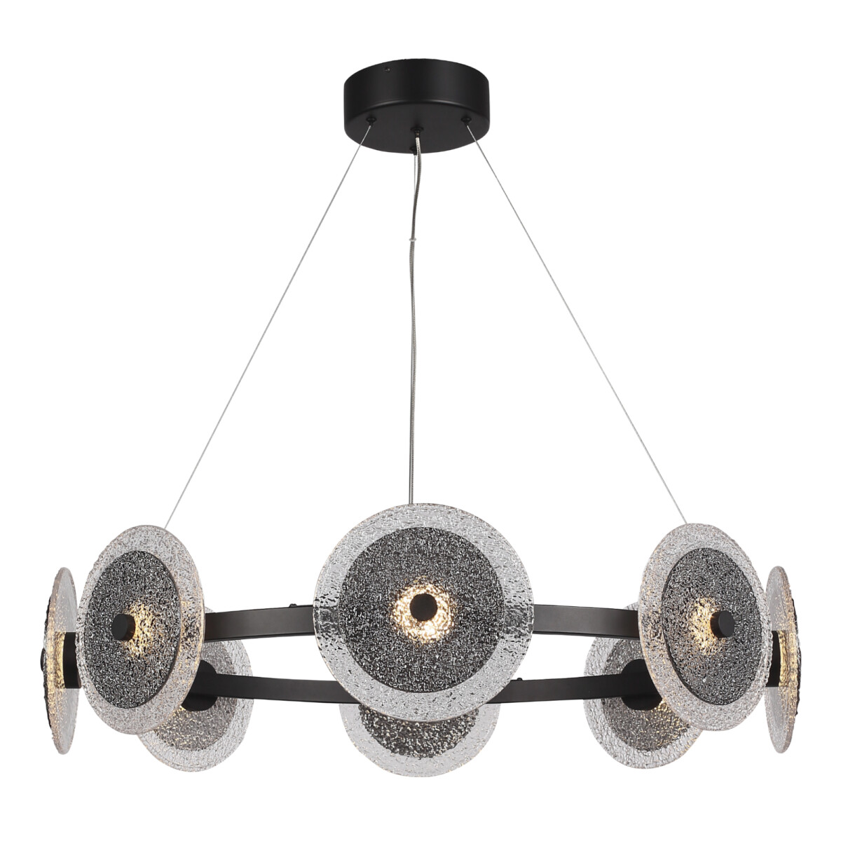 SL6142.443.01_01W SL6142.443.01 Светильник подвесной ST-Luce черный/дымчатый LED 1*44W 4000K ALUMNO — изображение 1