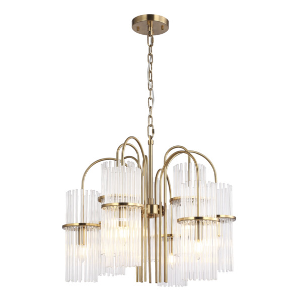 SL6145.303.09 Светильник подвесной ST-Luce латунь/прозрачный E14 9*40W TASSE