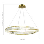 SL6204.311.01 Светильник подвесной ST-Luce Латунь/Прозрачный LED 1*45W 4000K RITORTO — изображение 4