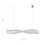 SL6205.113.01 Светильник подвесной ST-Luce Хром/Прозрачный LED 1*21W 4000K ELICA — изображение 4