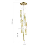 SL6205.303.05 Светильник подвесной ST-Luce Латунь/Прозрачный LED 1*55W 4000K ELICA — изображение 4