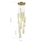 SL6205.303.09 Светильник подвесной ST-Luce Латунь/Прозрачный LED 1*99W 4000K ELICA — изображение 2