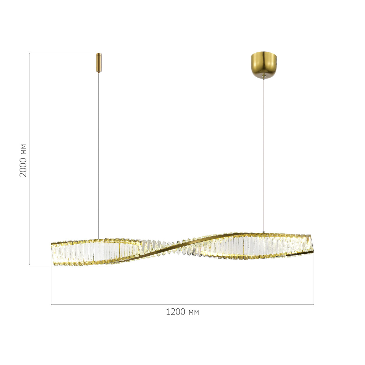 SL6205.313.01 Светильник подвесной ST-Luce Латунь/Прозрачный LED 1*21W 4000K ELICA — изображение 4