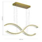 SL6206.303.44 Светильник подвесной ST-Luce Латунь/Прозрачный LED 1*44W 3000K ACENO — изображение 4