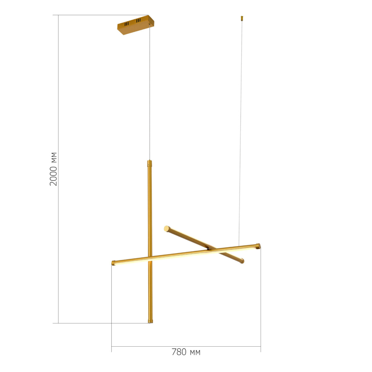 SL6207.213.37 Светильник подвесной ST-Luce Матовое золото LED 1*37W 3000K RETICO — изображение 4