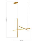 SL6207.213.37 Светильник подвесной ST-Luce Матовое золото LED 1*37W 3000K RETICO — изображение 4