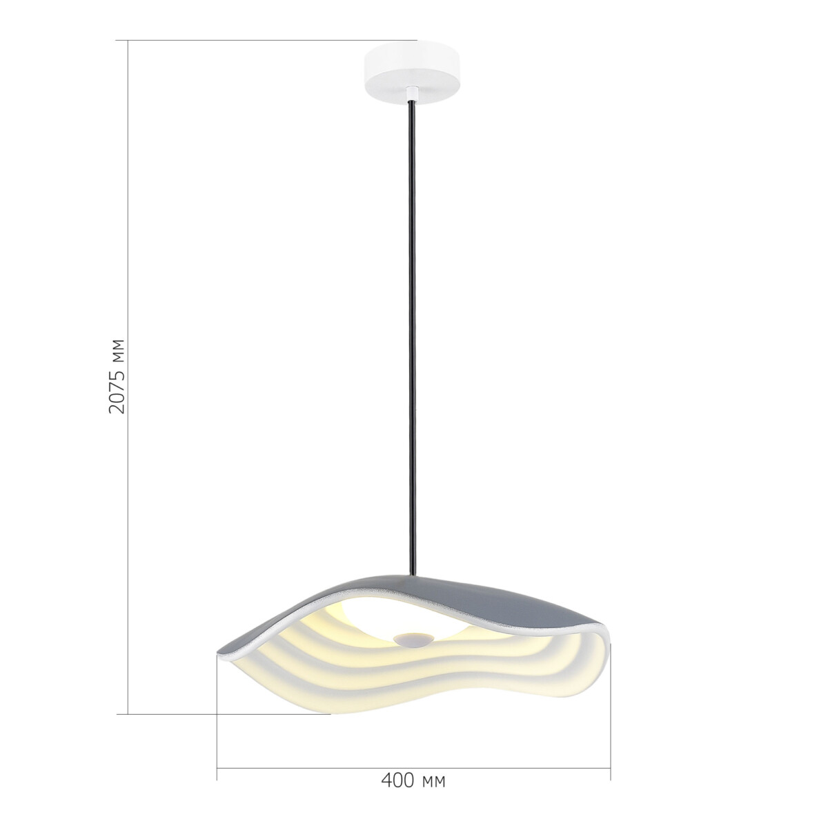 SL6208.701.12 Светильник подвесной ST-Luce Серый/Серый, Белый LED 1*12W 3000K OASIS — изображение 4