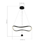 SL6209.403.40 Светильник подвесной ST-Luce Черный/Черный, Белый LED 1*40W 3000K ORIONE — изображение 2