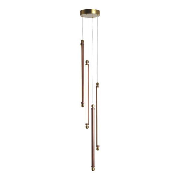 Уценка SL6225.303.04 Светильник подвесной ST-Luce Латунь/Терракотовый, Белый LED 4*6W 3000K BRICK