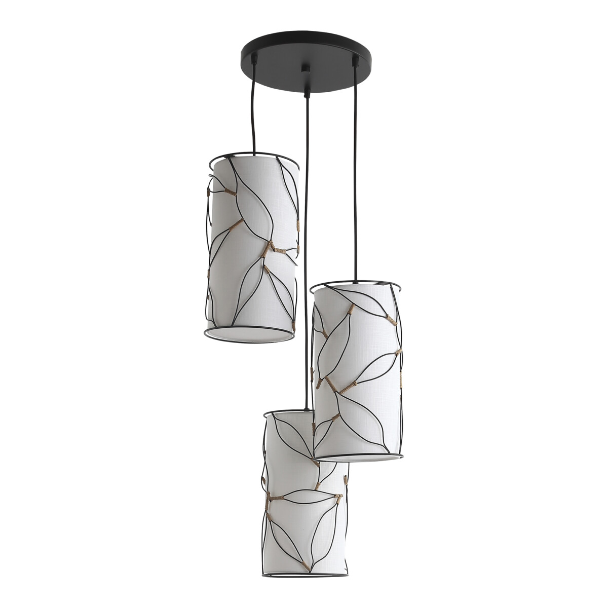 SL6228.403.03 Светильник подвесной ST-Luce Черный/Бежевый E27 3*60W ROOT — изображение 2