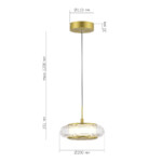 SL6239.203.01 Светильник подвесной ST-Luce золото/прозрачный LED 1*7W 3000K FRITTELA — изображение 5