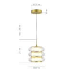 SL6239.203.03 Светильник подвесной ST-Luce золото/прозрачный LED 1*16W 3000K FRITTELA — изображение 5