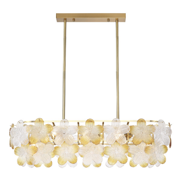 SL6240.203.08 Светильник подвесной ST-Luce золотистый/Прозрачный, янтарный E14 8*60W TENDER