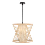 SL6241.503.01 Светильник подвесной ST-Luce Древесный/Белый E27 1*40W ALMA