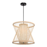 SL6241.503.01 Светильник подвесной ST-Luce Древесный/Белый E27 1*40W ALMA — изображение 3