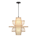 SL6241.513.01 Светильник подвесной ST-Luce Древесный/Белый E27 1*40W ALMA