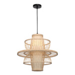 SL6241.513.01 Светильник подвесной ST-Luce Древесный/Белый E27 1*40W ALMA — изображение 3