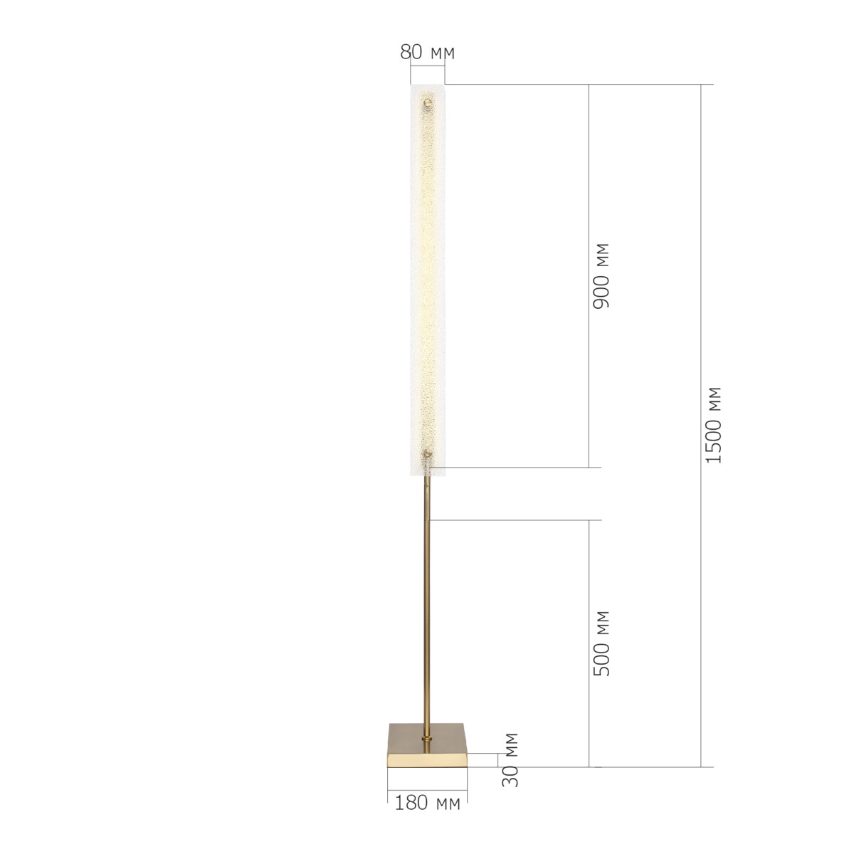 SL6245.205.01 Светильник напольный ST-Luce золотистый/Прозрачный LED 1*20W 4000K FAGY — изображение 5