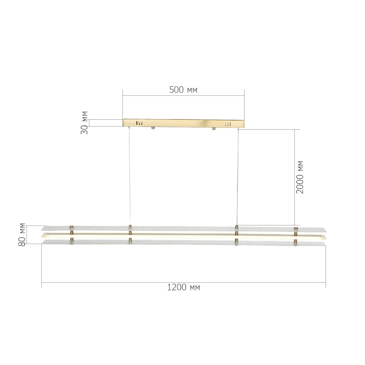 SL6245.223.01 Светильник подвесной ST-Luce золотистый/Прозрачный LED 1*30W 4000K FAGY — изображение 5