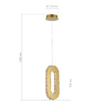 SL6506.203.01 Светильник подвесной ST-Luce Золотистый/Золотистый, Прозрачный LED 1*9W 3000K ALLUNGO — изображение 4