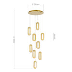 SL6506.203.09 Светильник подвесной ST-Luce Золотистый/Золотистый, Прозрачный LED 9*9W 3000K ALLUNGO — изображение 3