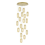 SL6506.203.18 Светильник подвесной ST-Luce Золотистый/Золотистый, Прозрачный LED 18*9W 3000K ALLUNGO