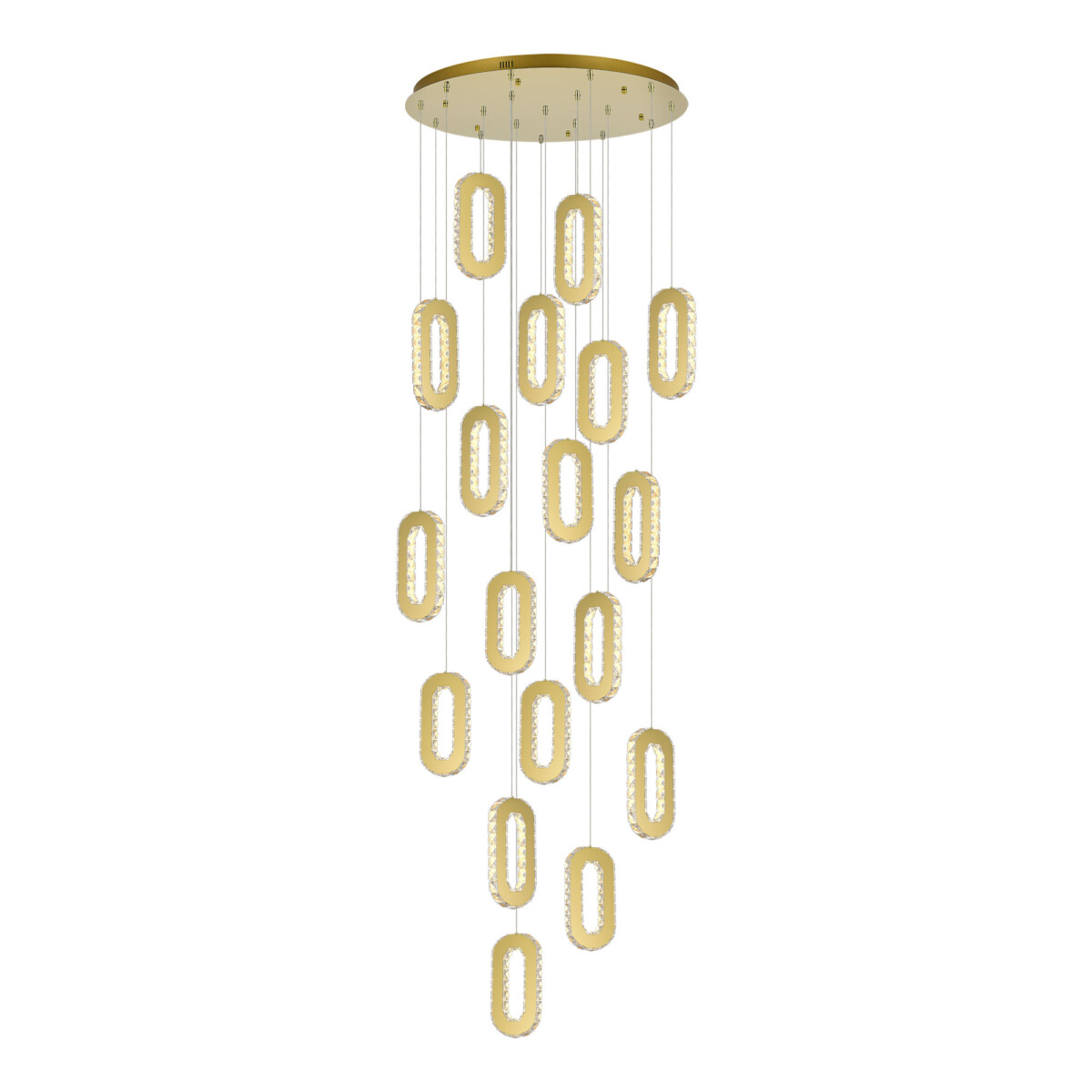 SL6506.203.18 Светильник подвесной ST-Luce Золотистый/Золотистый, Прозрачный LED 18*9W 3000K ALLUNGO — изображение 2