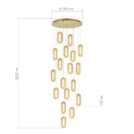 SL6506.203.18 Светильник подвесной ST-Luce Золотистый/Золотистый, Прозрачный LED 18*9W 3000K ALLUNGO — изображение 4