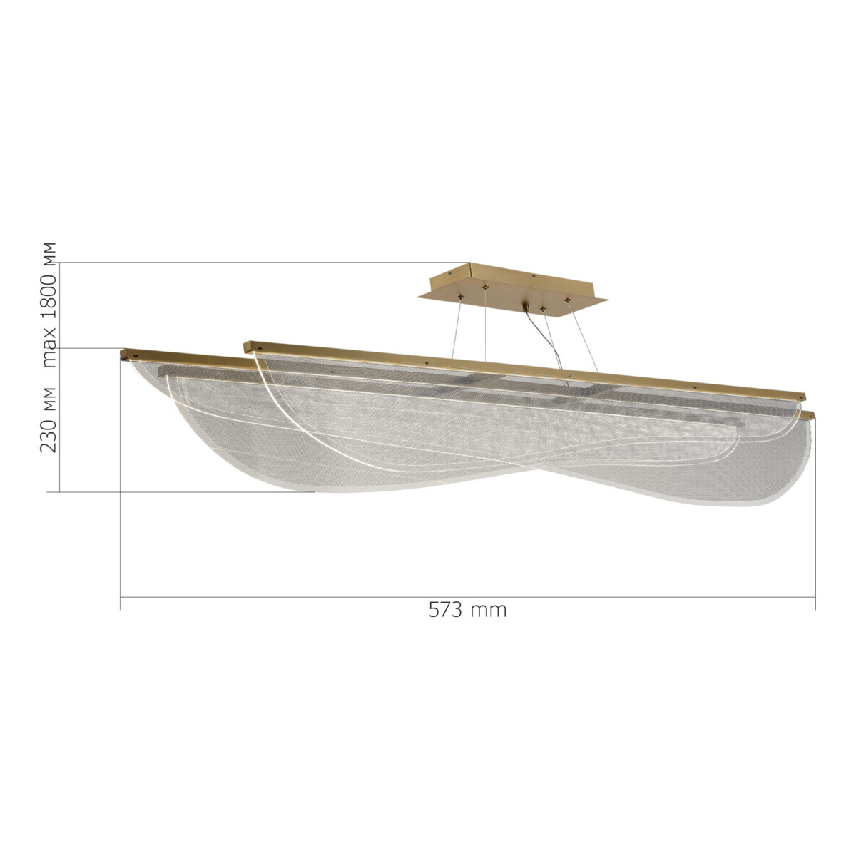 SL6509.223.01 Светильник подвесной ST-Luce Золотистый/Прозрачный LED 1*60W 4000K FESALE — изображение 5