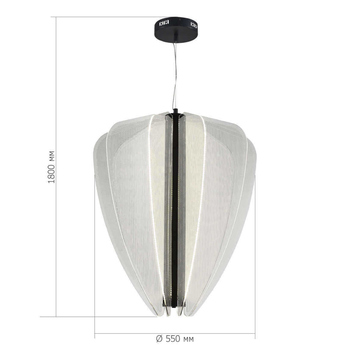 SL6509.413.01 Светильник подвесной ST-Luce Черный/Прозрачный LED 1*75W 4000K FESALE — изображение 4