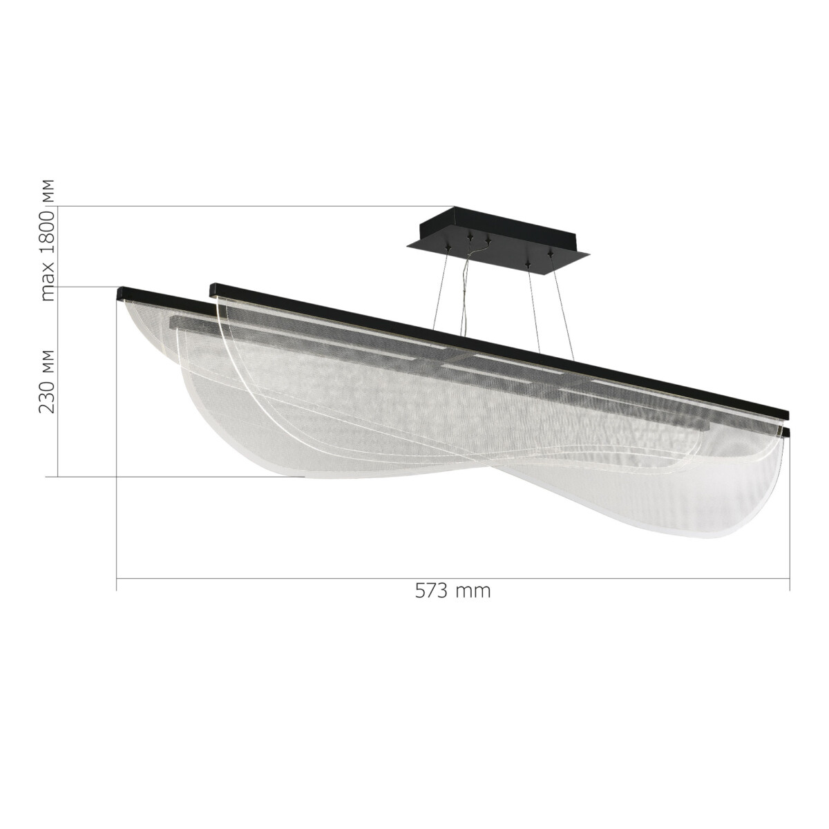 SL6509.423.01 Светильник подвесной ST-Luce Черный/Прозрачный LED 1*60W 4000K FESALE — изображение 4