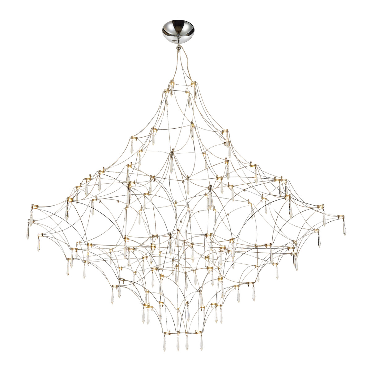 SL6601.103.114 Светильник подвесной ST-Luce Хром/Прозрачный LED 114*0,5W 3000K GRAVETTA — изображение 1