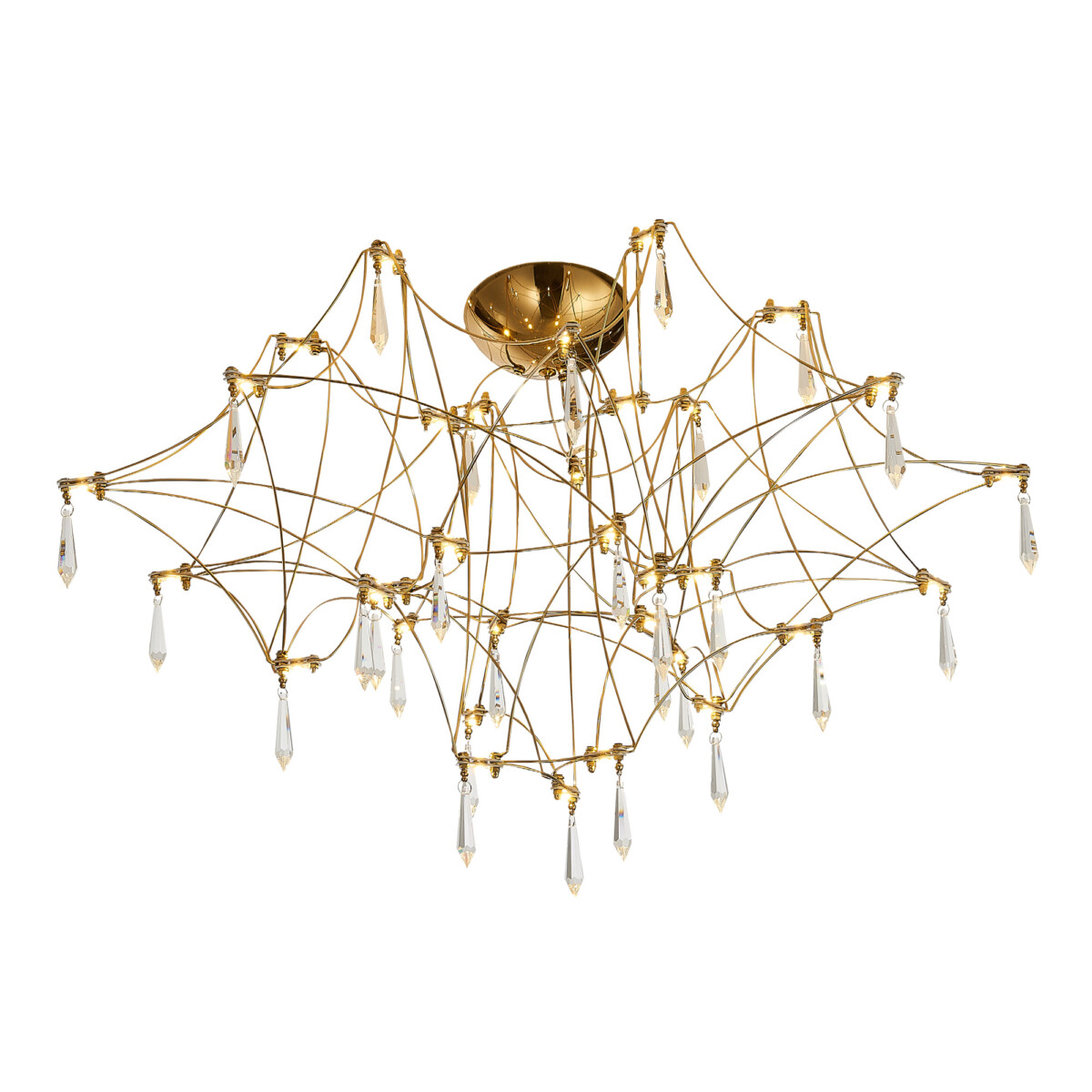 SL6601.202.78 Светильник потолочный ST-Luce Золотистый/Прозрачный LED 78*0,35W 3000K GRAVETTA — изображение 1