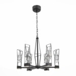 SL815.303.06 Люстра подвесная ST-Luce Серый графит/Серый графит, Прозрачный LED 6*8W 4000K PROGETTO