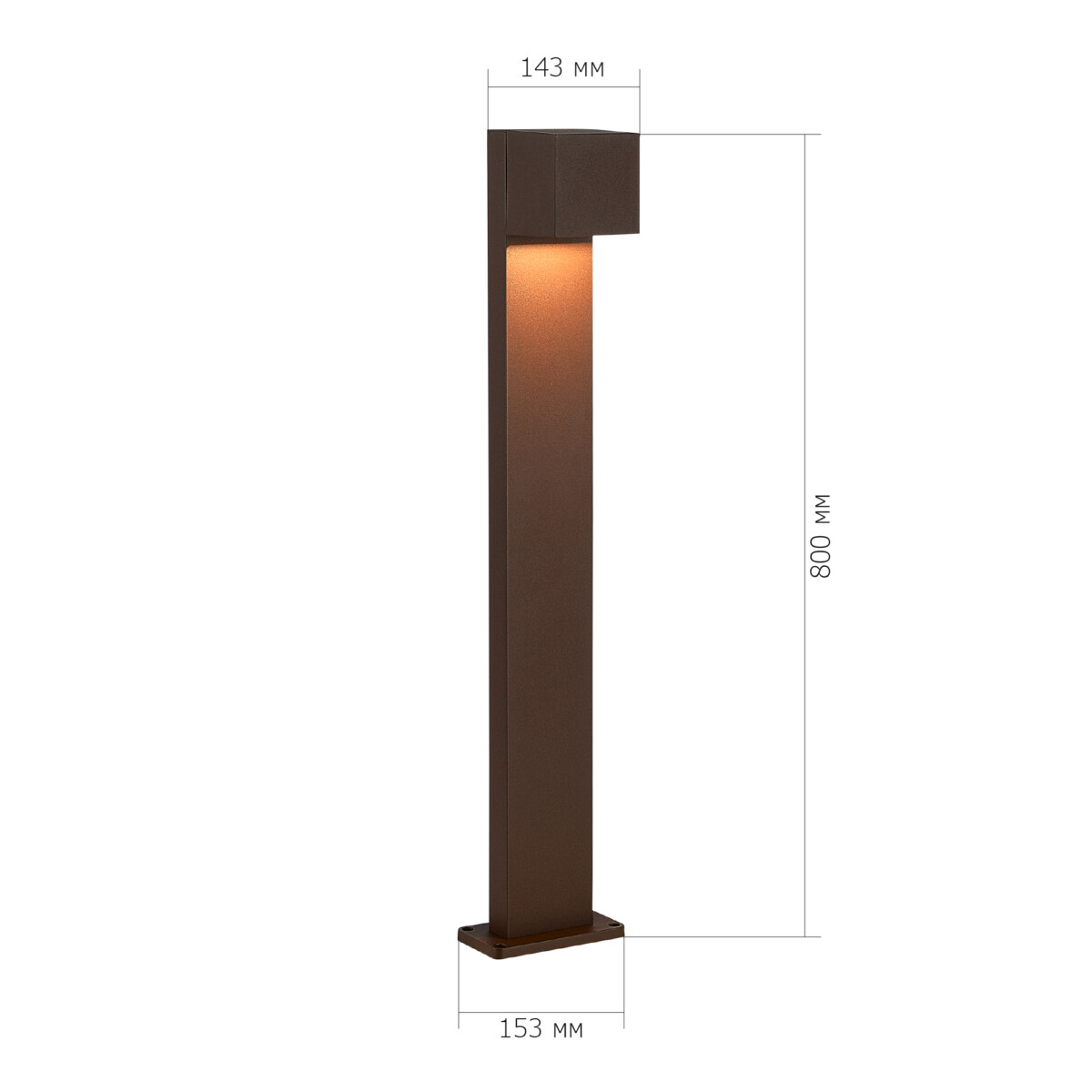 SL9513.605.01 Светильник уличный наземный ST-Luce кортен/кортен LED 1*12W 2700K BRIK — изображение 10
