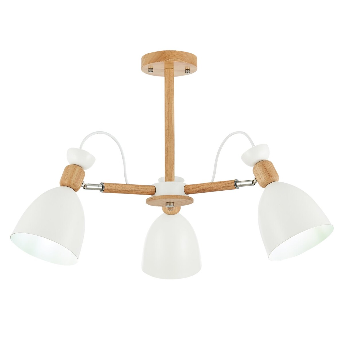 SLE103802-03_01W SLE103802-03 Светильник потолочный Светлое дерево, Белый/Белый E27 3*60W BALCAMO — изображение 1
